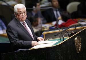 Palestinian President Mahmoud Abbas addresses the United Nations General Assembly at UN Headquarters, in New York