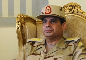Egypt's Defense Minister Abdel Fattah al-Sisi is seen during a news conference in Cairo on the release of seven members of the Egyptian security forces kidnapped by Islamist militants in Sinai