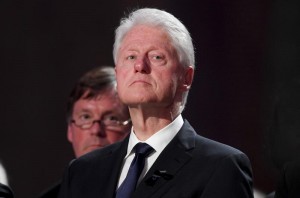 Former U.S. president Bill Clinton attends a pontifical requiem mass for late former German Chancellor Helmut Kohl in the cathedral in Speyer